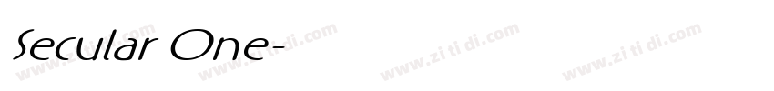 Secular One字体转换